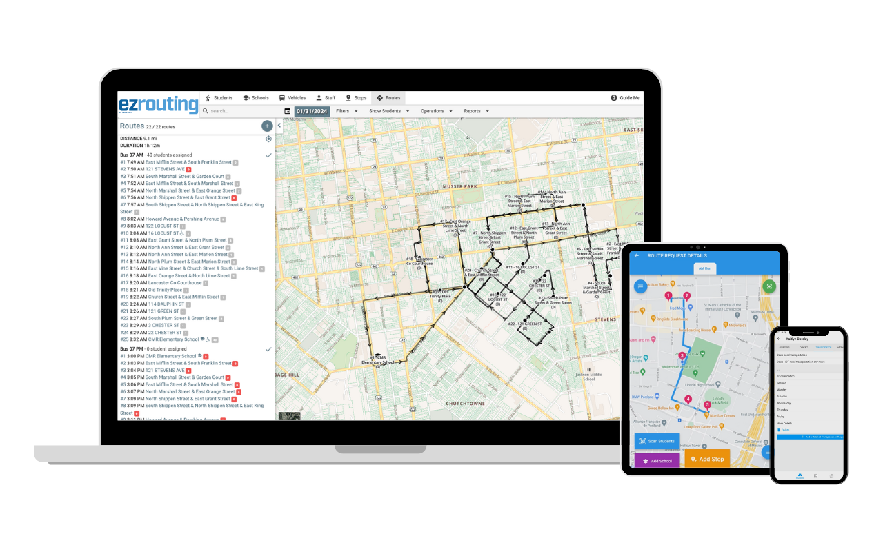 EZRouting + SafeDriver360 + BusQuest V2