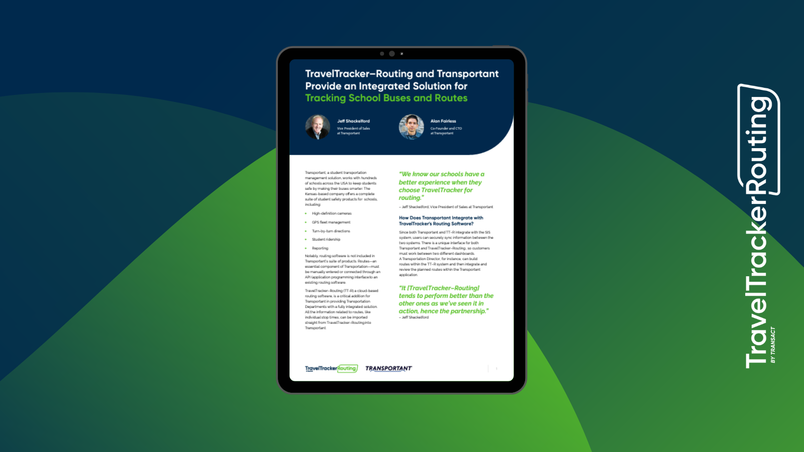TravelTracker and Transportant Partnership